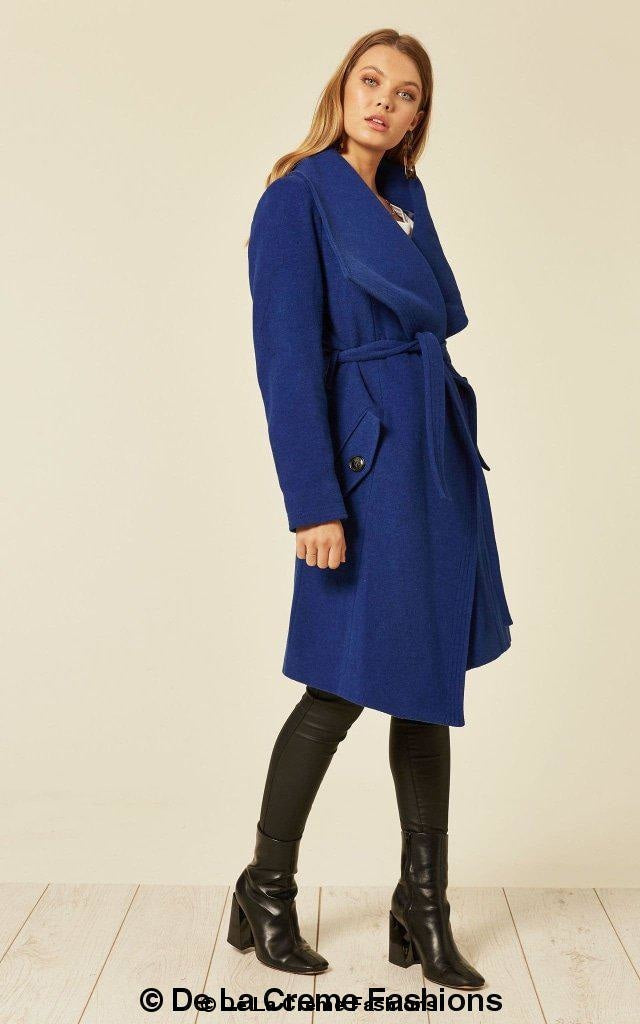 Wool Blend Large Lapel Duster Coat - Great Hall Collections House