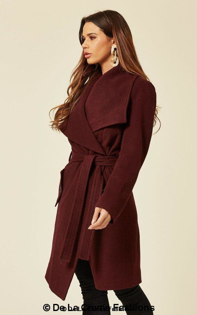 Wool Blend Large Lapel Duster Coat - Great Hall Collections House