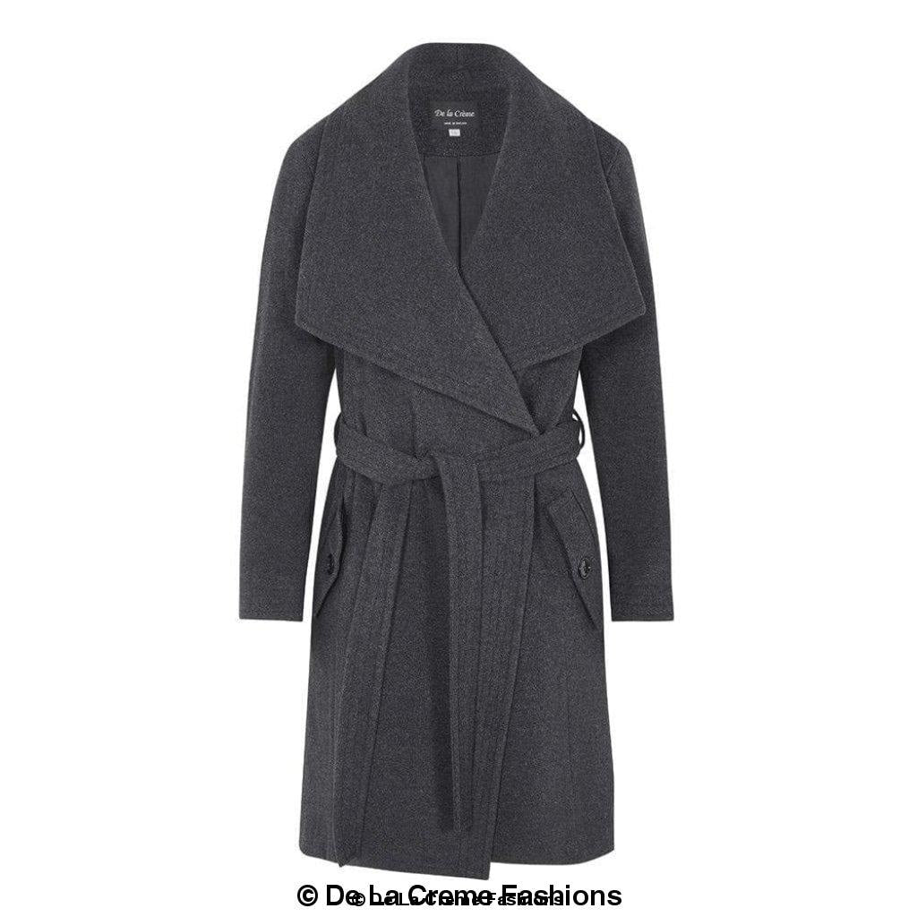 Wool Blend Large Lapel Duster Coat - Great Hall Collections House