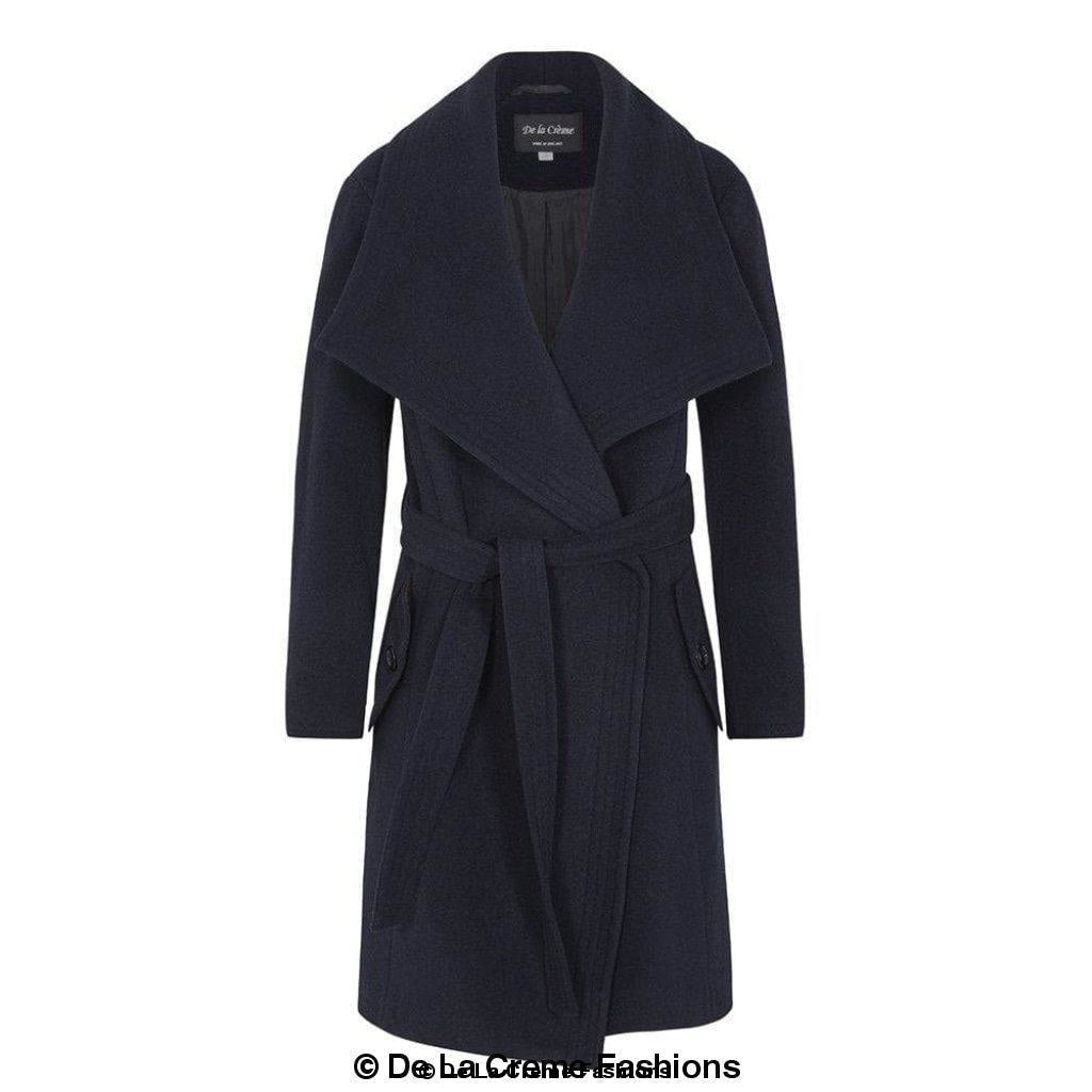 Wool Blend Large Lapel Duster Coat - Great Hall Collections House