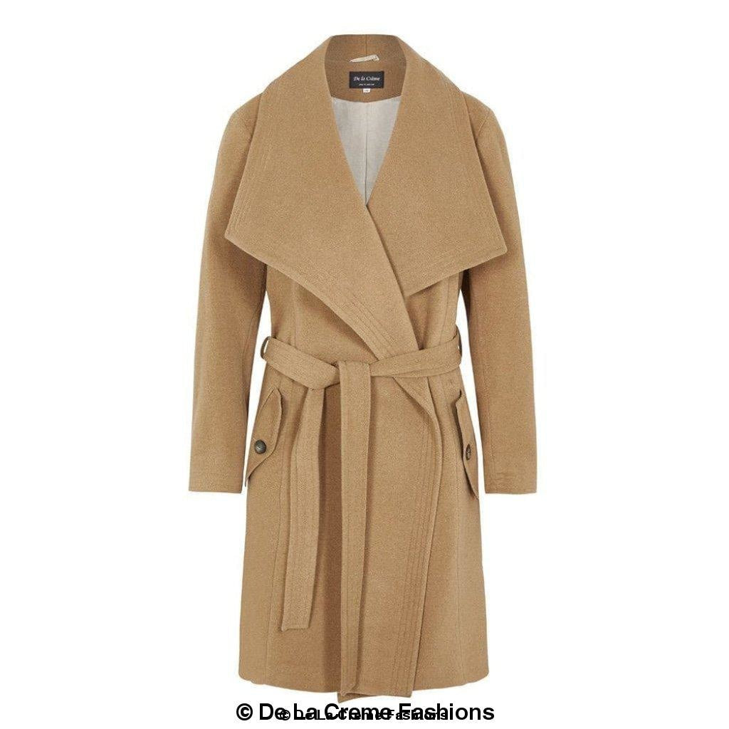 Wool Blend Large Lapel Duster Coat - Great Hall Collections House