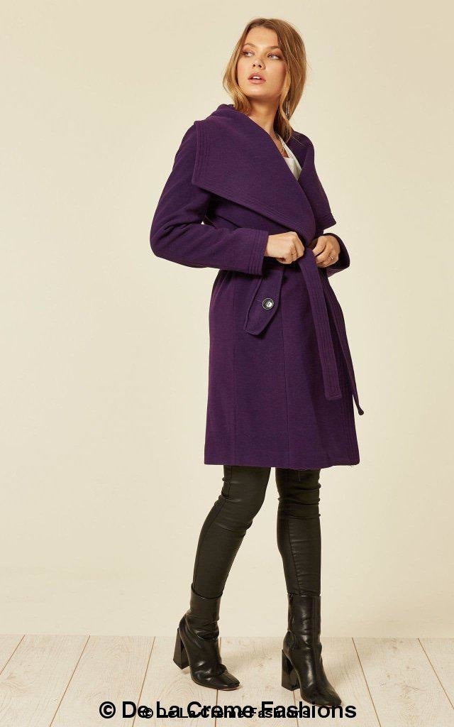 Wool Blend Large Lapel Duster Coat - Great Hall Collections House