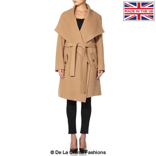Wool Blend Large Lapel Duster Coat - Great Hall Collections House