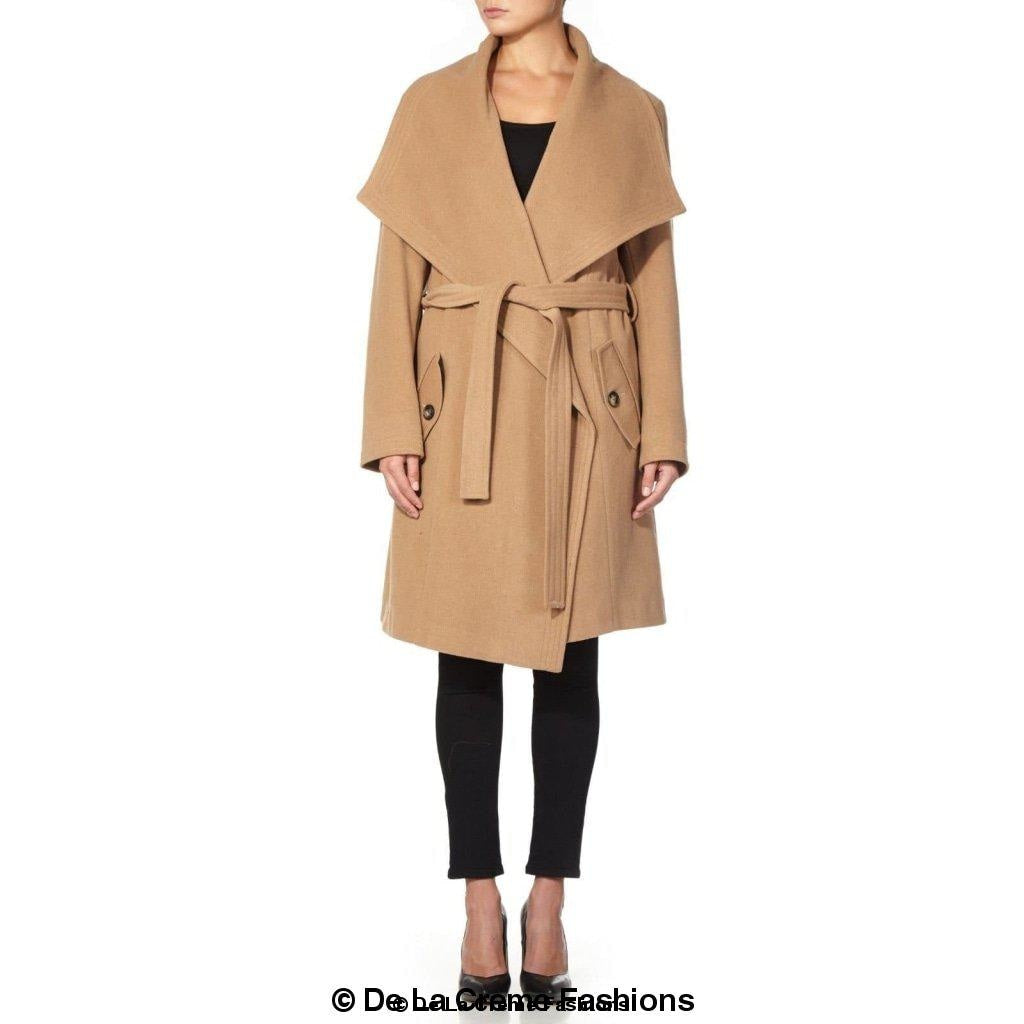 Wool Blend Large Lapel Duster Coat - Great Hall Collections House
