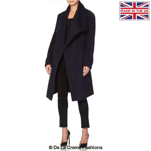 Wool Blend Large Lapel Duster Coat - Great Hall Collections House