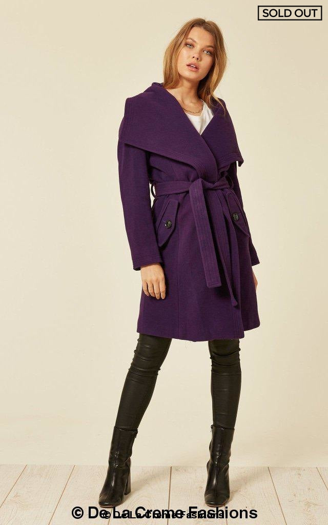 Wool Blend Large Lapel Duster Coat - Great Hall Collections House