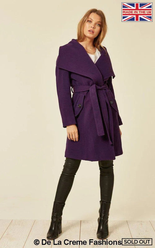 Wool Blend Large Lapel Duster Coat - Great Hall Collections House