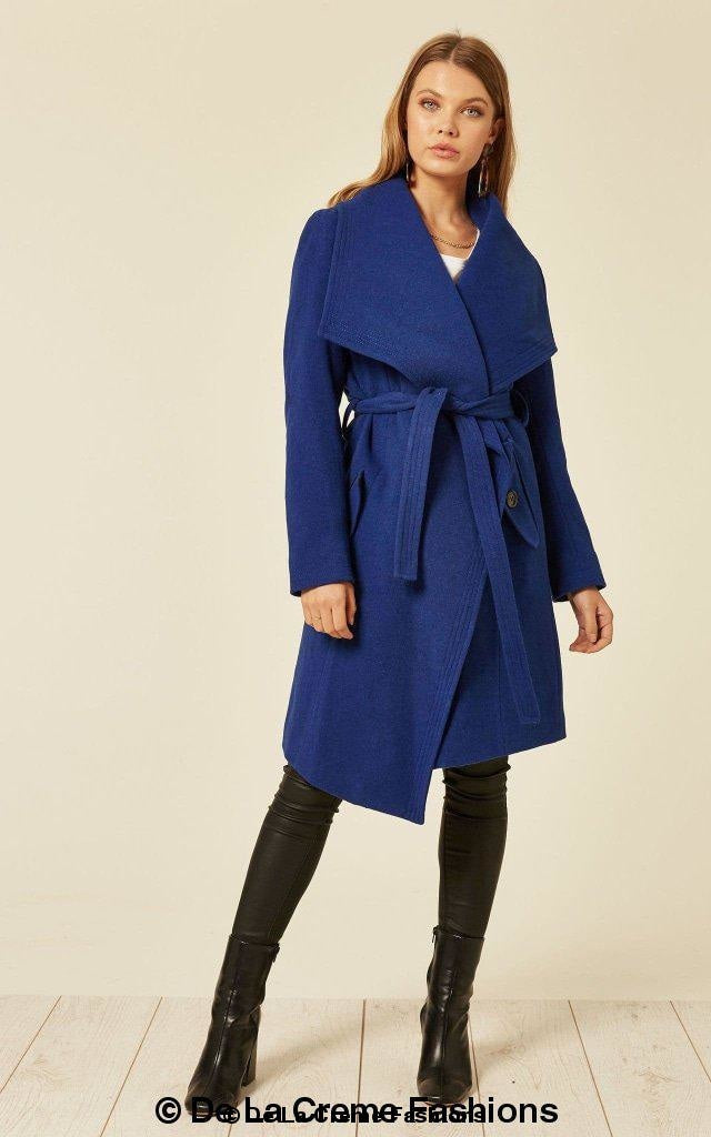 Wool Blend Large Lapel Duster Coat - Great Hall Collections House