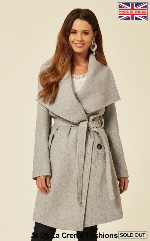 Wool Blend Large Lapel Duster Coat - Great Hall Collections House