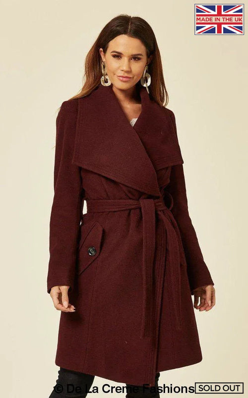 Wool Blend Large Lapel Duster Coat - Great Hall Collections House