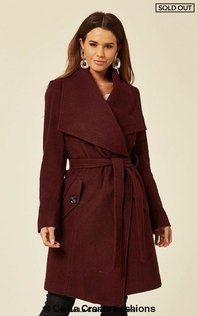 Wool Blend Large Lapel Duster Coat - Great Hall Collections House