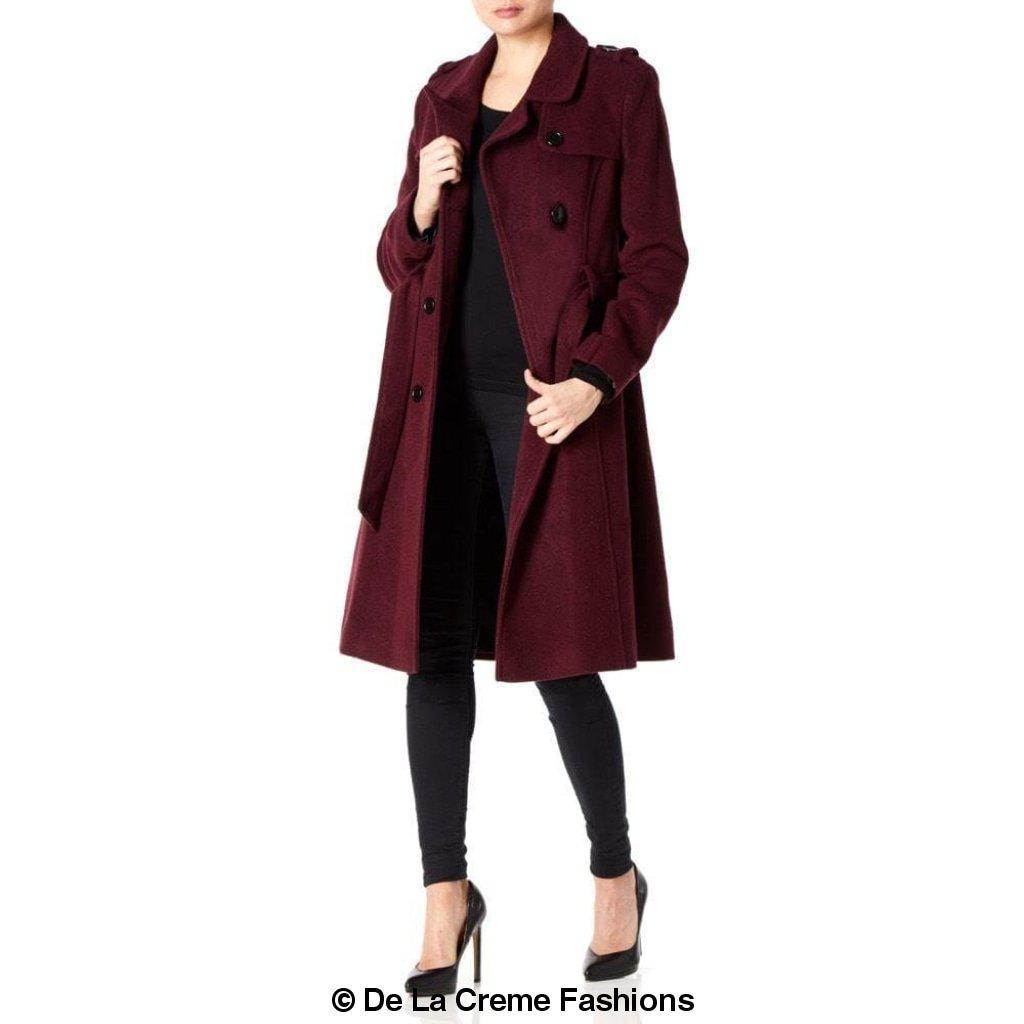 Wool and Cashmere Blend Military Coat (9048) Made in UK - Great Hall Collections House