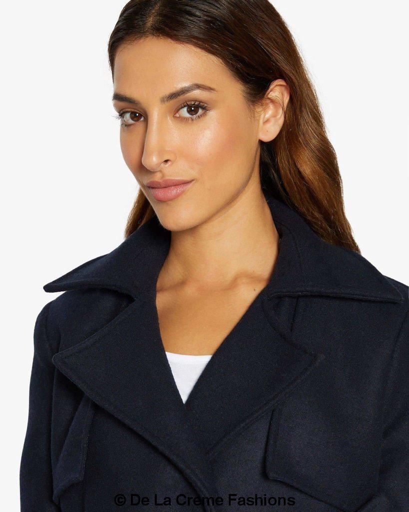 Dina Lapel Collar Duster Coat With Belt made in uk - Great Hall Collections House