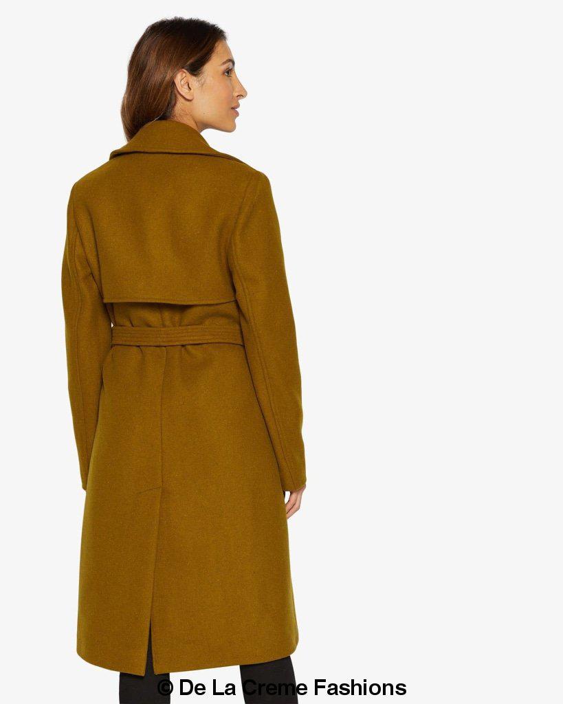 Dina Lapel Collar Duster Coat With Belt made in uk - Great Hall Collections House