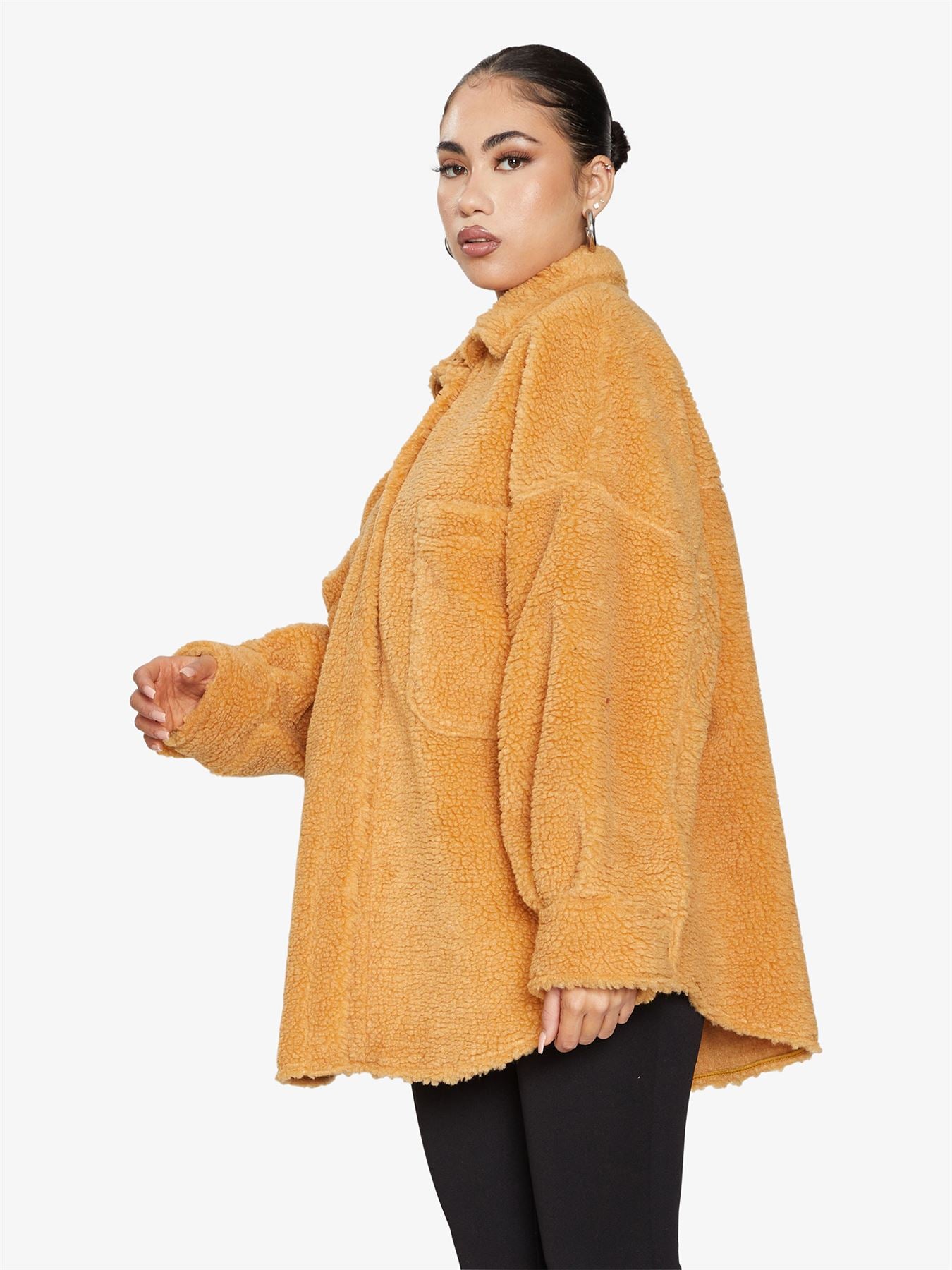 Oversized Patch Pocket Borg Teddy jacket made in uk - Great Hall Collections House