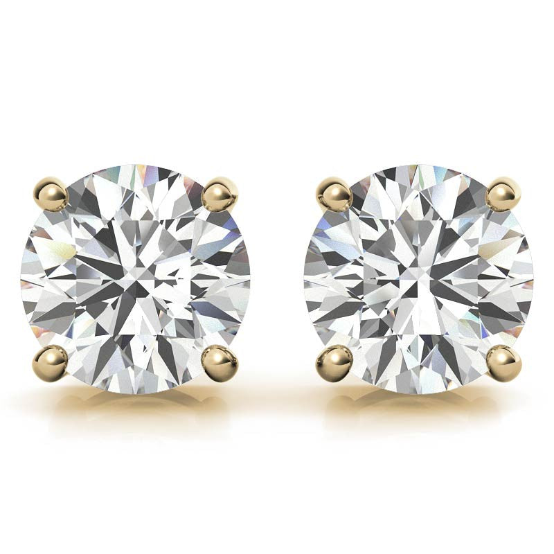 1.50 Ctw  Diamond Stud Earrings in 14k White Gold (G-Vs)