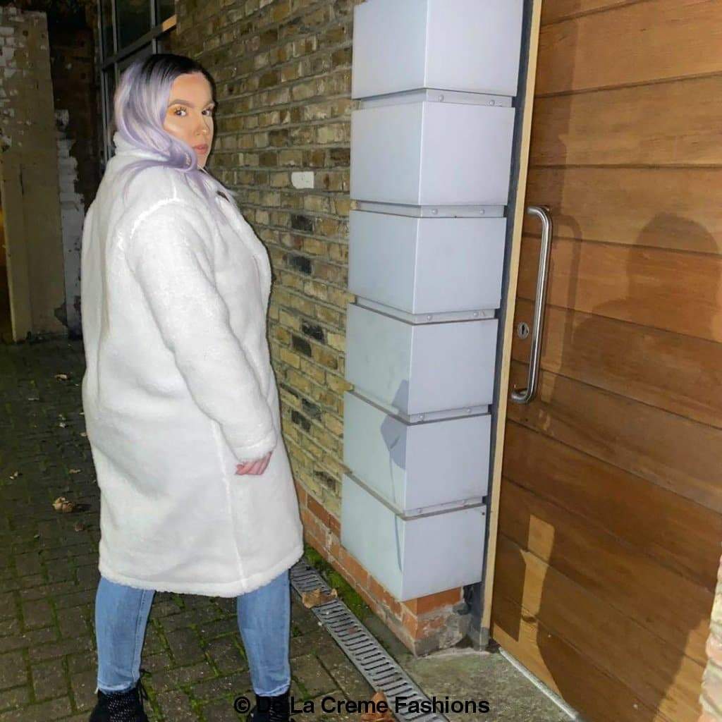 Jackie Double Breasted Borg Teddy Midi Coat - Great Hall Collections House