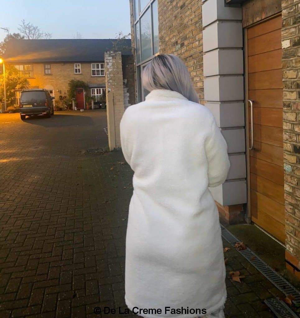 Jackie Double Breasted Borg Teddy Midi Coat - Great Hall Collections House