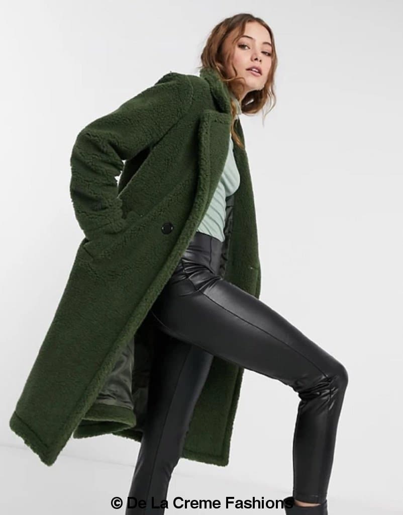 Jackie Double Breasted Borg Teddy Midi Coat - Great Hall Collections House