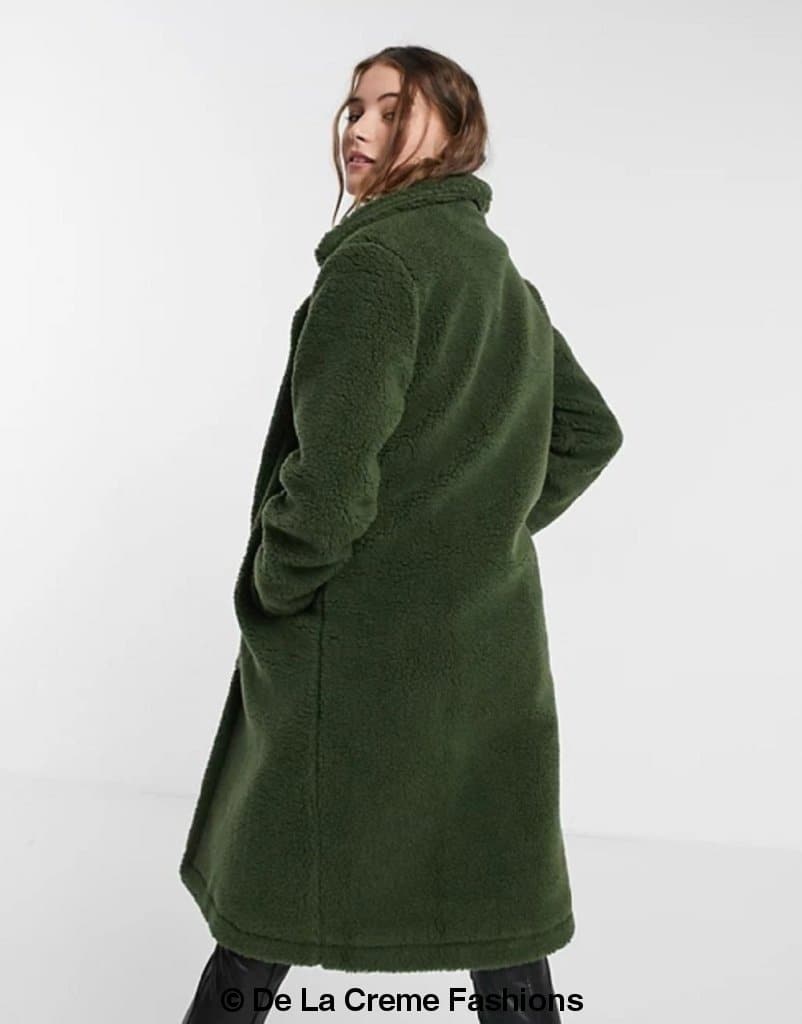 Jackie Double Breasted Borg Teddy Midi Coat - Great Hall Collections House