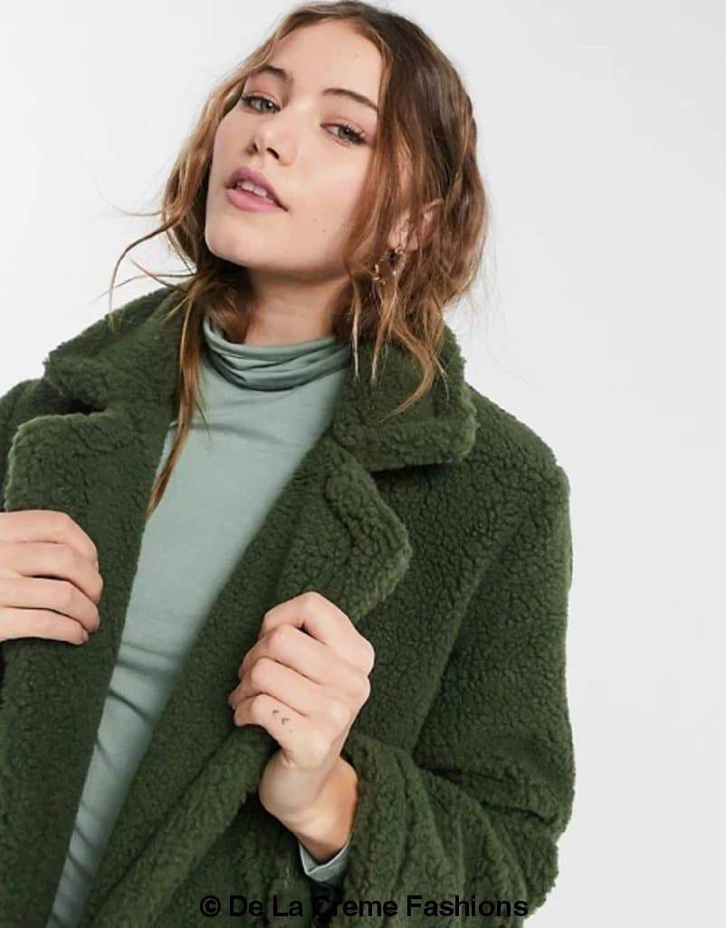 Jackie Double Breasted Borg Teddy Midi Coat - Great Hall Collections House