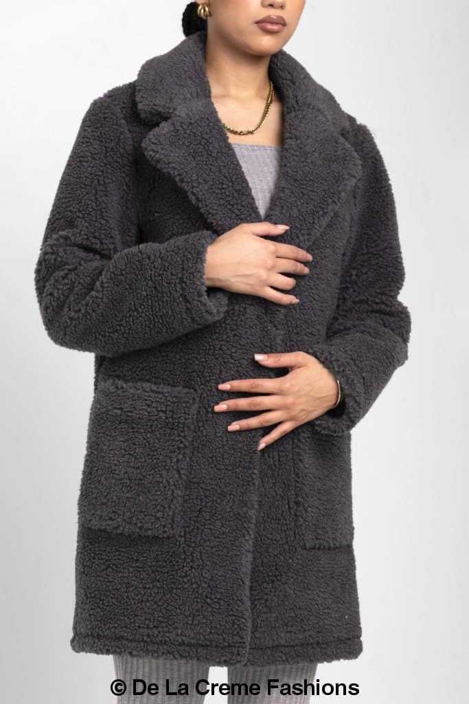 Jacqueline Oversized Teddy Coat MADE IN UK - Great Hall Collections House