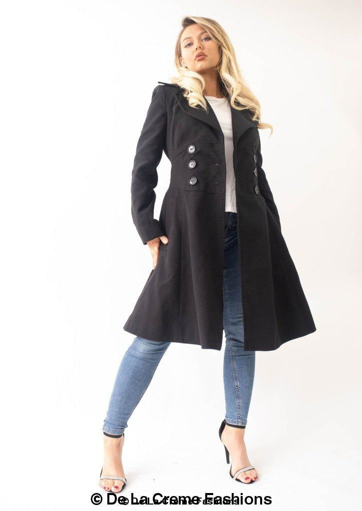 Kirsty Slim Fit A-Line Coat - Great Hall Collections House