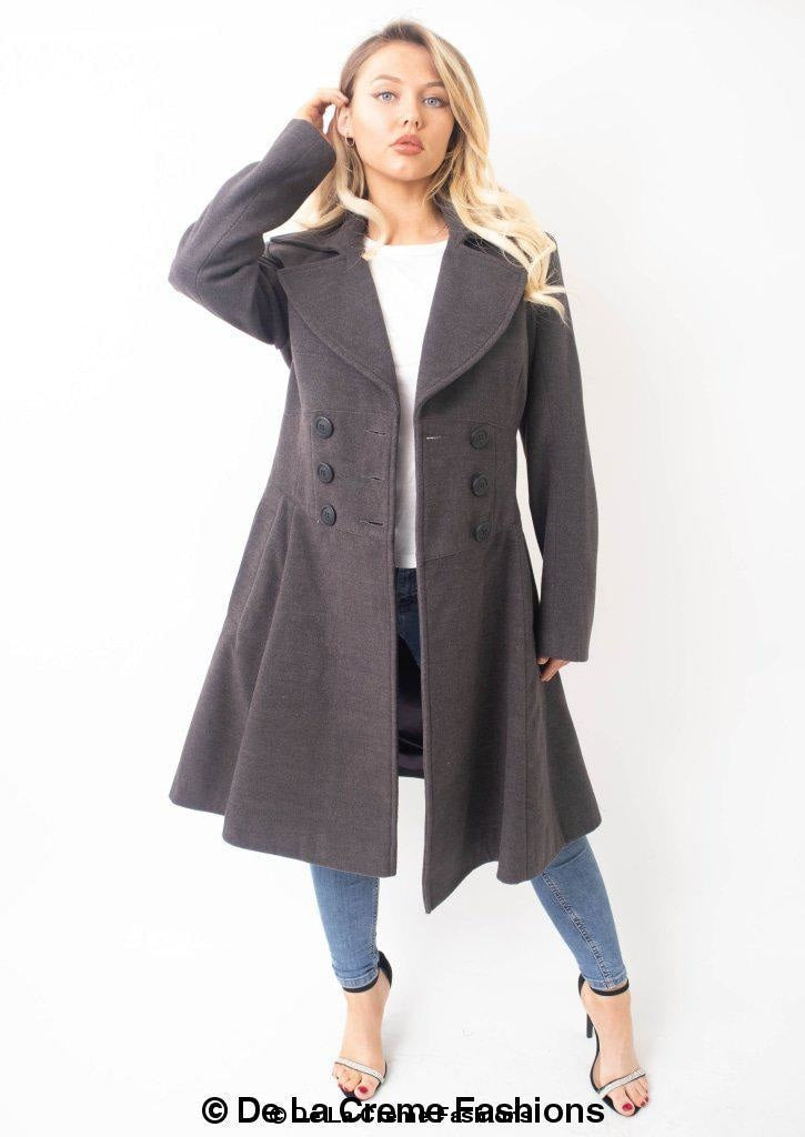 Kirsty Slim Fit A-Line Coat - Great Hall Collections House