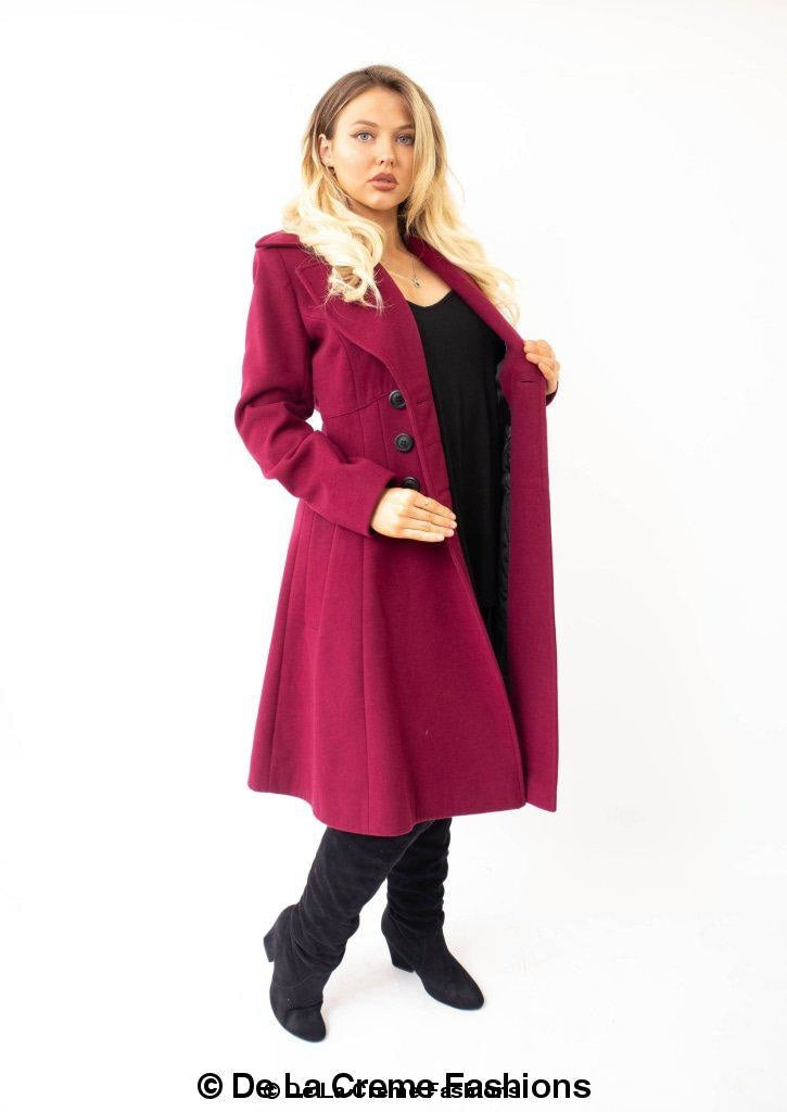 Kirsty Slim Fit A-Line Coat - Great Hall Collections House