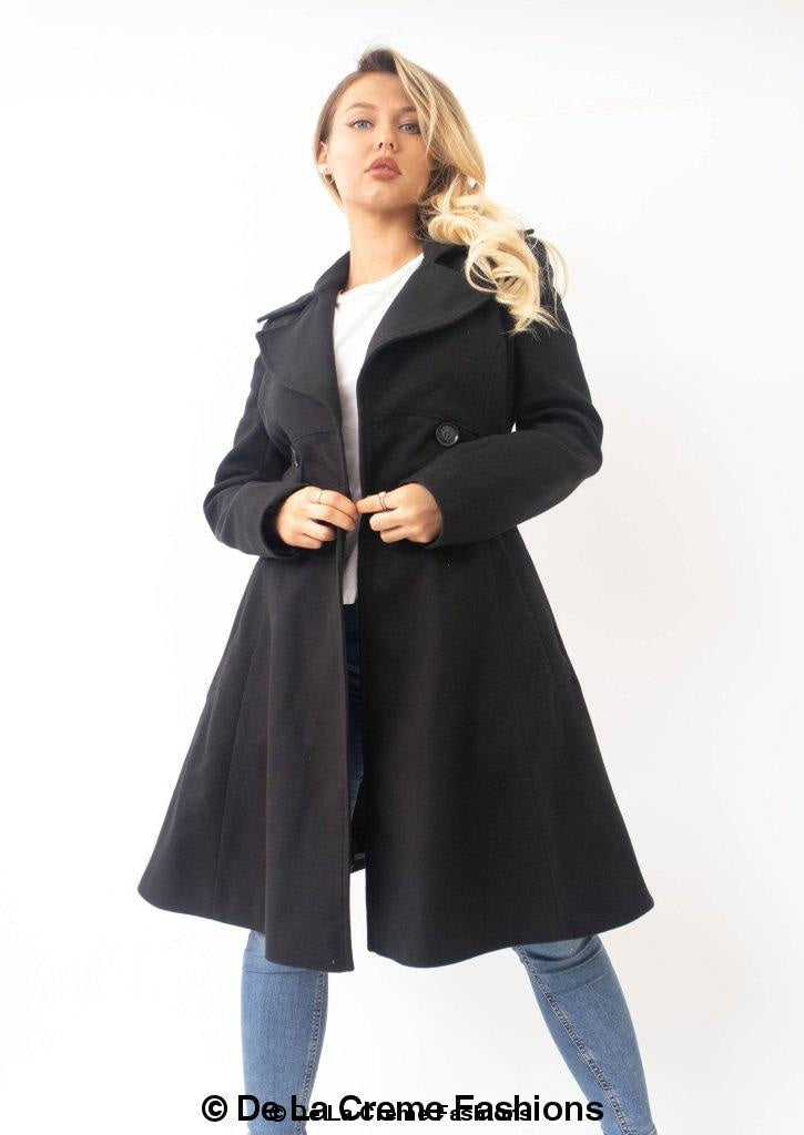 Kirsty Slim Fit A-Line Coat - Great Hall Collections House