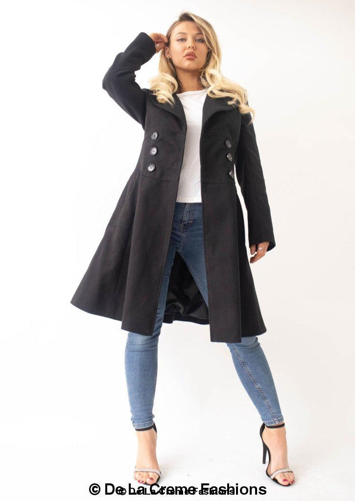 Kirsty Slim Fit A-Line Coat - Great Hall Collections House