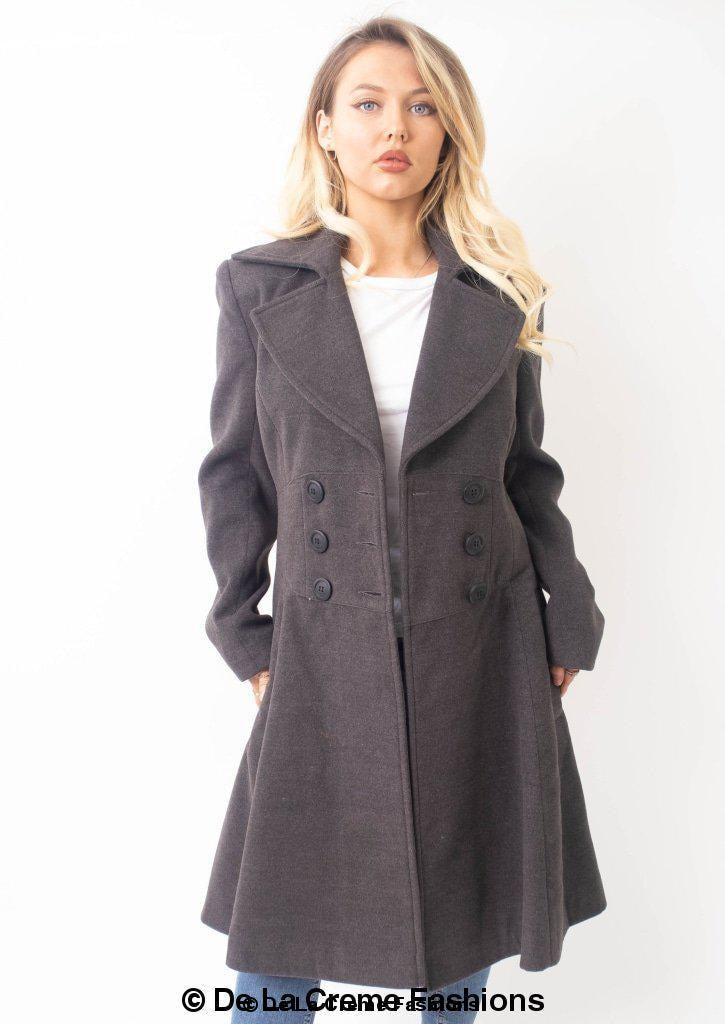 Kirsty Slim Fit A-Line Coat - Great Hall Collections House