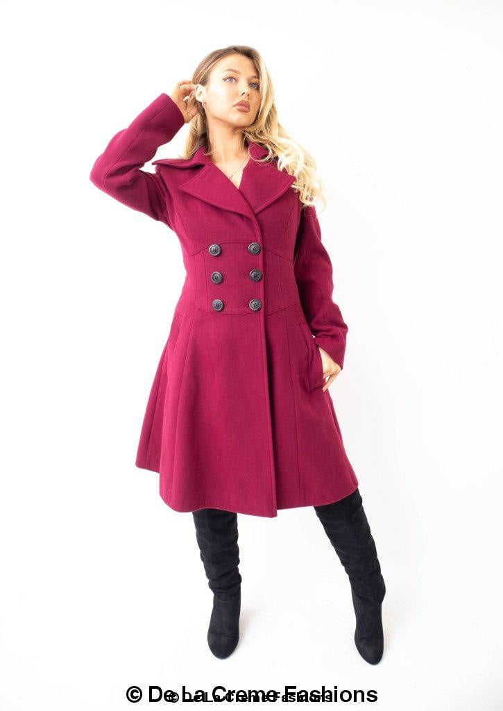 Kirsty Slim Fit A-Line Coat - Great Hall Collections House