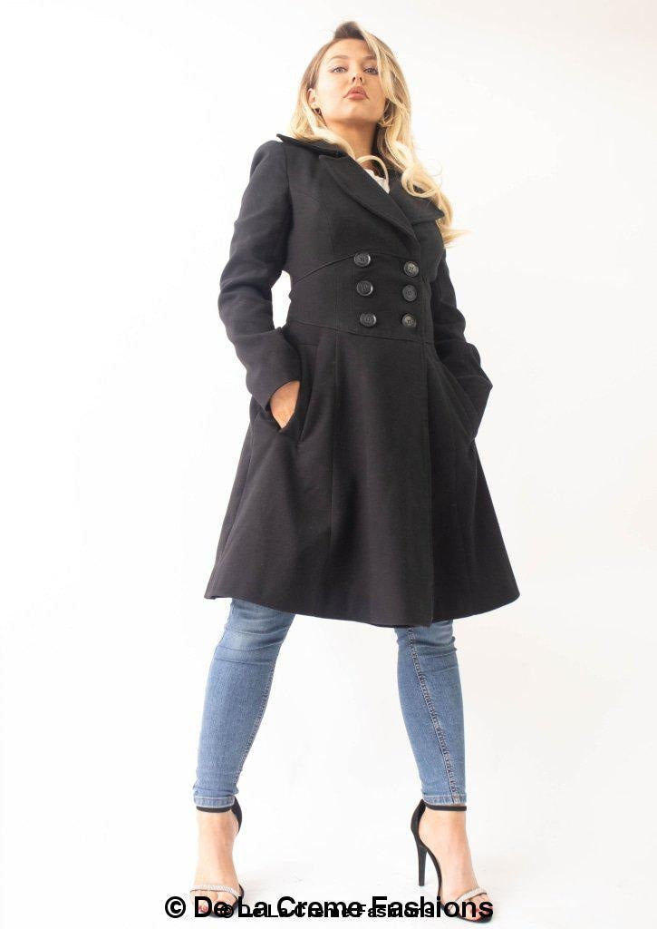 Kirsty Slim Fit A-Line Coat - Great Hall Collections House