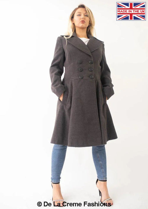 Kirsty Slim Fit A-Line Coat - Great Hall Collections House