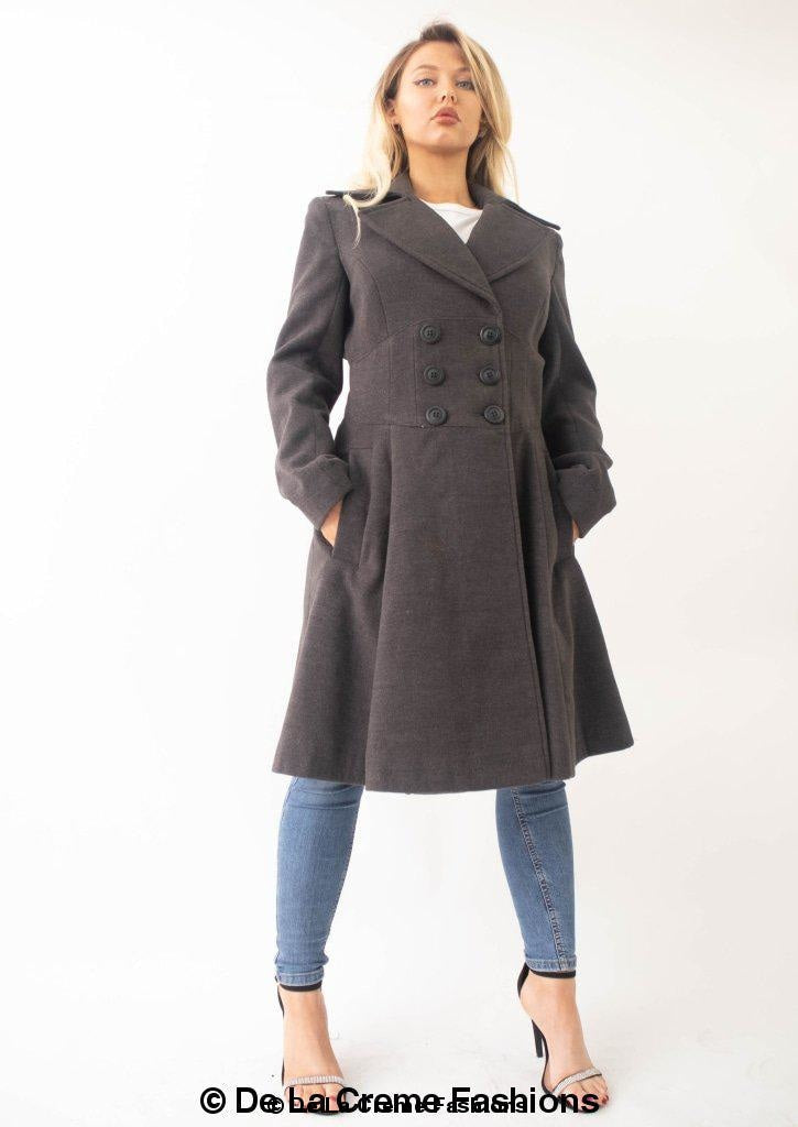 Kirsty Slim Fit A-Line Coat - Great Hall Collections House