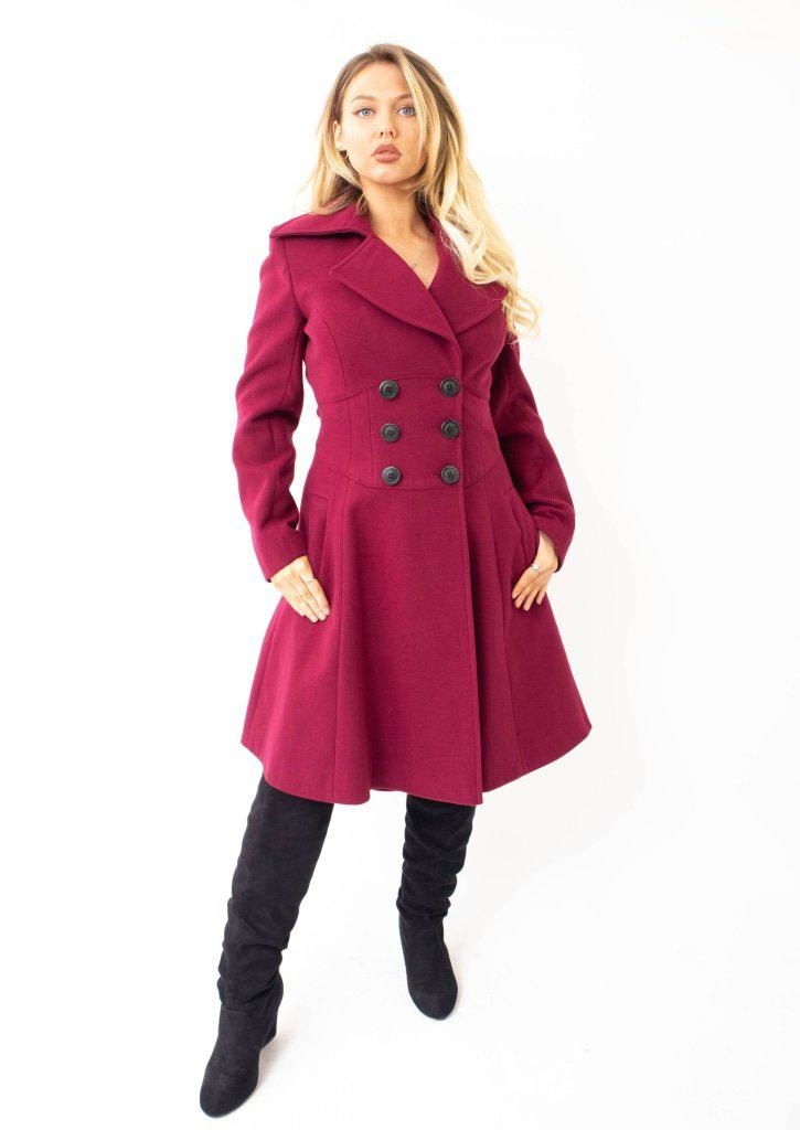 Kirsty Slim Fit A-Line Coat - Great Hall Collections House