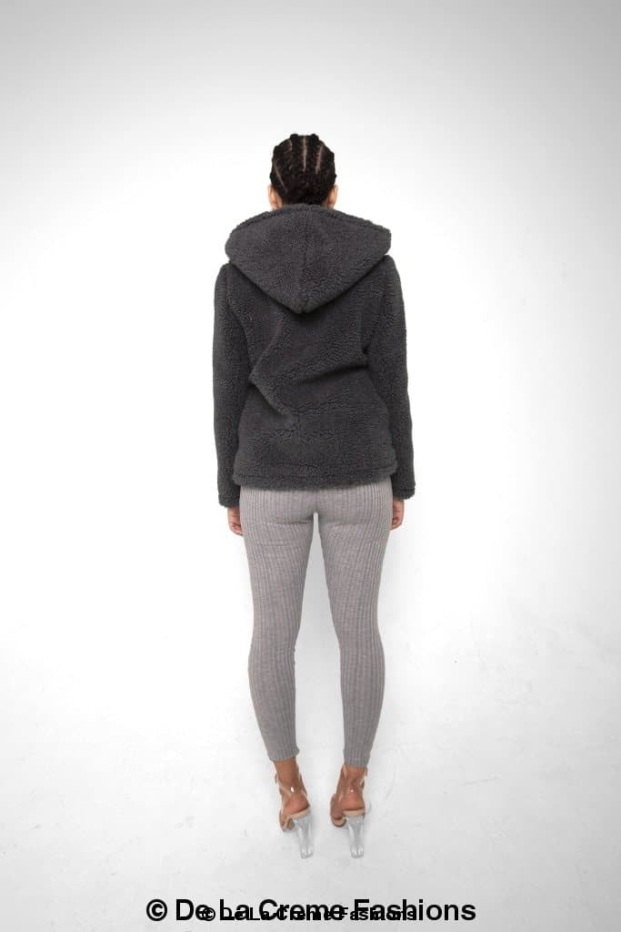 Lauren Zip Up Hooded Borg Teddy Jacket MADE IN UK - Great Hall Collections House