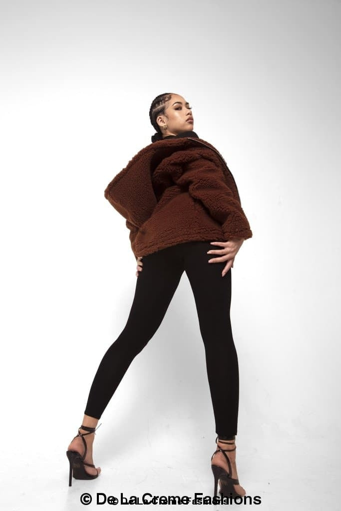 Lauren Zip Up Hooded Borg Teddy Jacket MADE IN UK - Great Hall Collections House