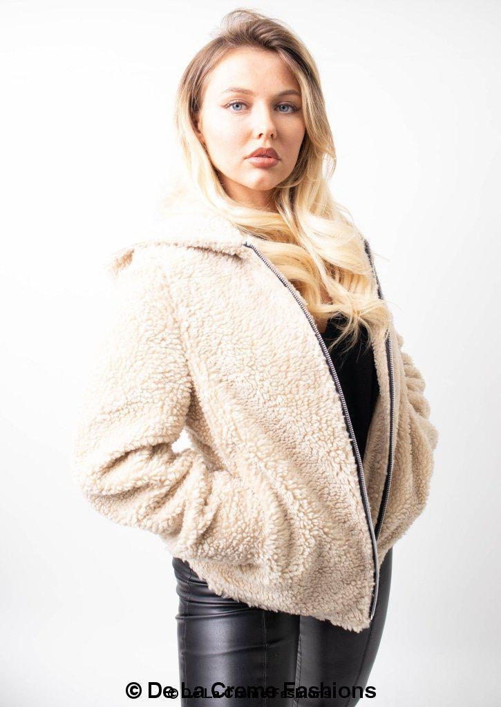 Lauren Zip Up Hooded Borg Teddy Jacket MADE IN UK - Great Hall Collections House