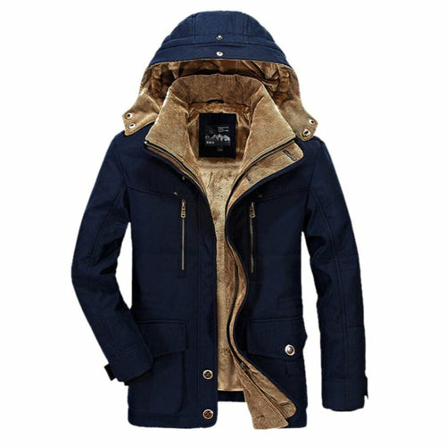 Mens Hooded Winter Parka Coat with Inner Fleece - Great Hall Collections House