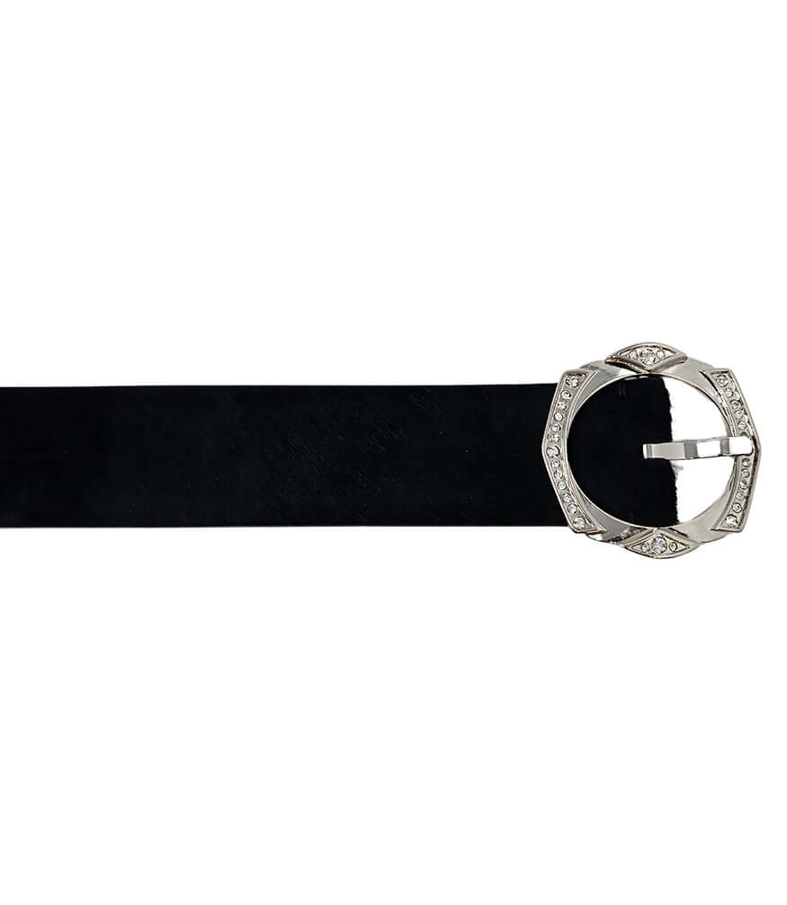 Black Short Calf Hair Belt