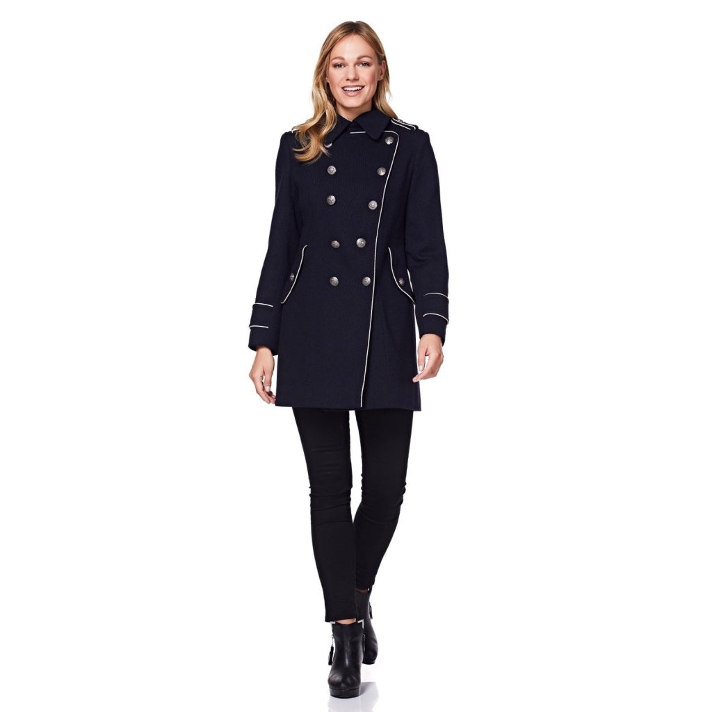 Military Coat with Contrast Buttons (C10215) - Great Hall Collections House