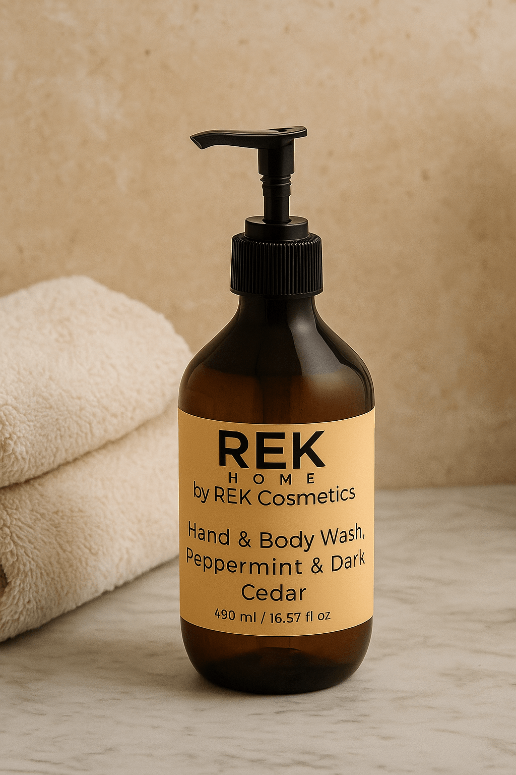 Peppermint Body Wash with Dark Cedar for Hands & Body
