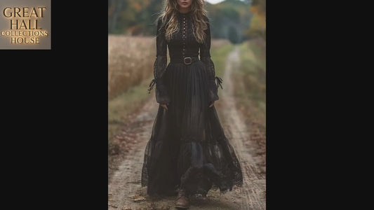 Lace Long Sleeve Maxi Dress