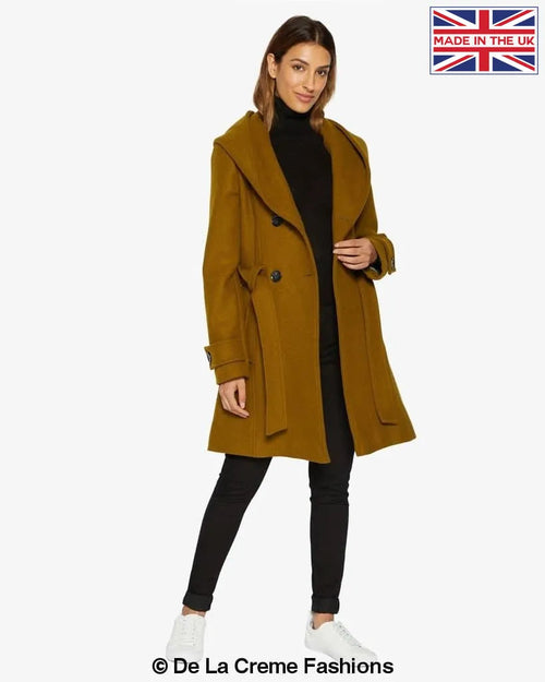 Slim Fit Shawl Hooded Coat (1325) - Great Hall Collections House