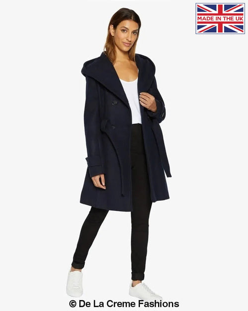 Slim Fit Shawl Hooded Coat (1325) - Great Hall Collections House