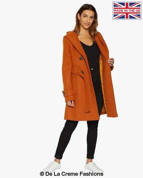 Slim Fit Shawl Hooded Coat (1325) - Great Hall Collections House