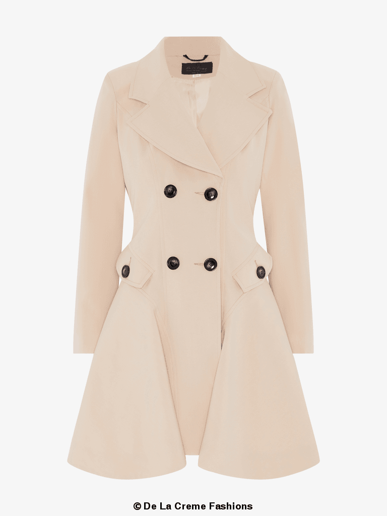 Spring/Summer Double Breasted Skater Coat (1102-SP) Made in UK - Great Hall Collections House