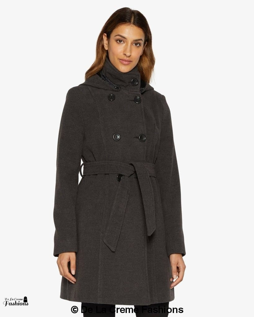 (PRE-ORDER) Double Breasted Hooded Coat (1225) - Great Hall Collections House